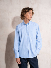 Camicia Oxford slim fit in cotone misto