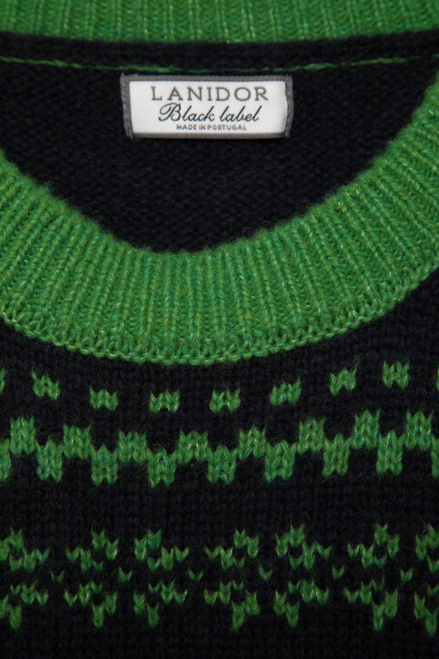 Maglione jacquard in maglia bicolore