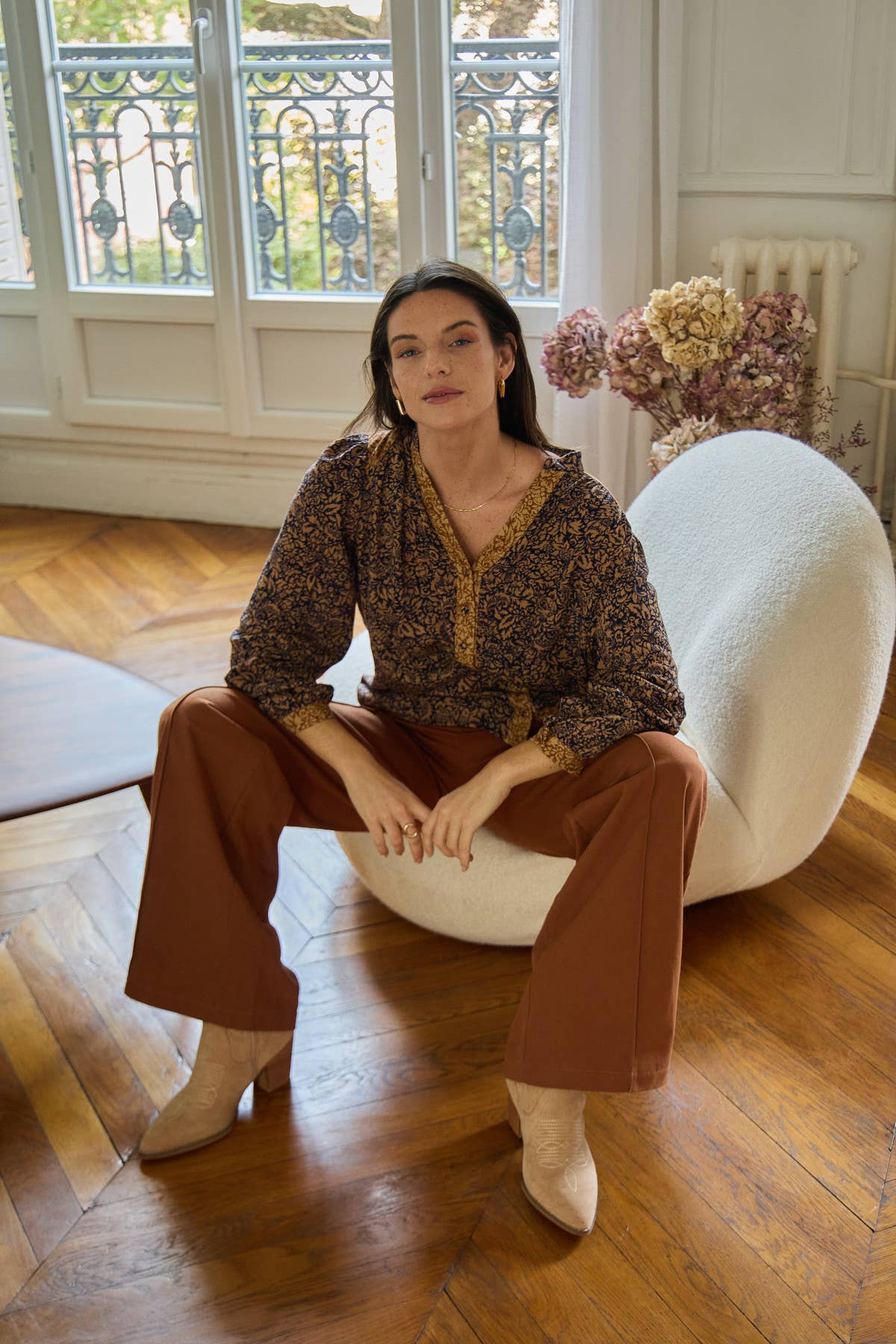 Blusa Taloula in viscosa stampata