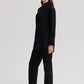 Camicia oversize effetto lino nera