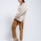 Maglione tunica da donna con scollo a V