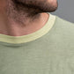 T-shirt in cotone biologico kaki slub