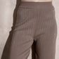 Pantaloni a vita alta in maglia con glitter