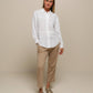 Camicetta oversize con bottoni frontali e colletto classico