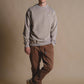Maglione pesante in cotone biologico tinto a pigmento grigio