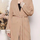 Cardigan lungo a coste con cintura