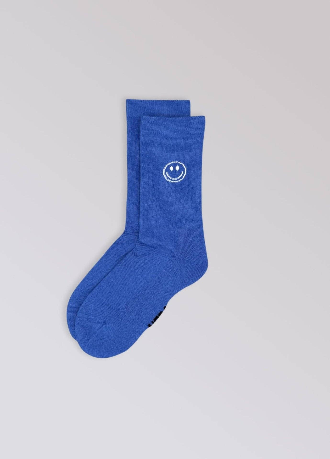 Calzini blu con smile per bambini in cotone biologico