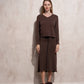 Maglione in maglia con scollo a V e profili a contrasto