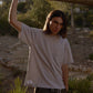 T-shirt essenziale in cotone biologico grigio