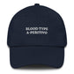 Cappellino da baseball "Blood Type A-Peritivo" ricamato