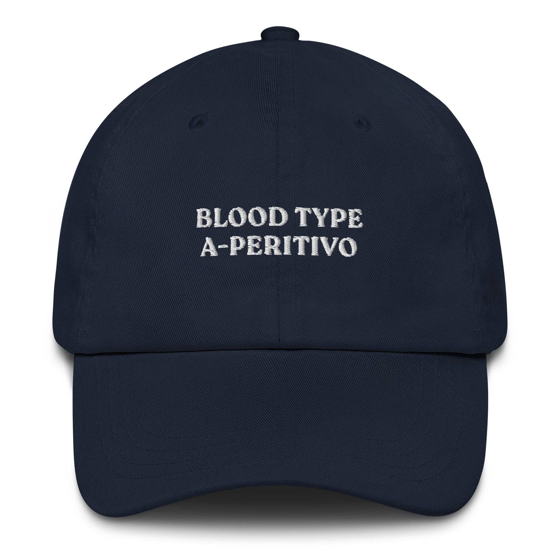 Cappellino da baseball "Blood Type A-Peritivo" ricamato