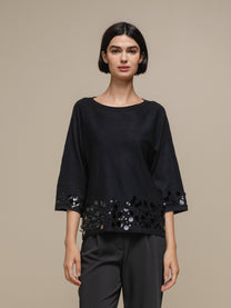 Maglia donna morbida con paillettes