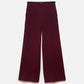 Pantaloni palazzo a gamba larga con zip laterale