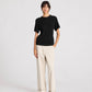 T-shirt in maglia Karen in cotone biologico nero
