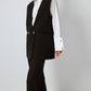 Gilet in crêpe con dettagli in perle