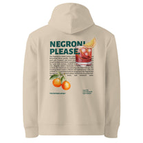 Felpa con cappuccio biologica "Negroni Please"