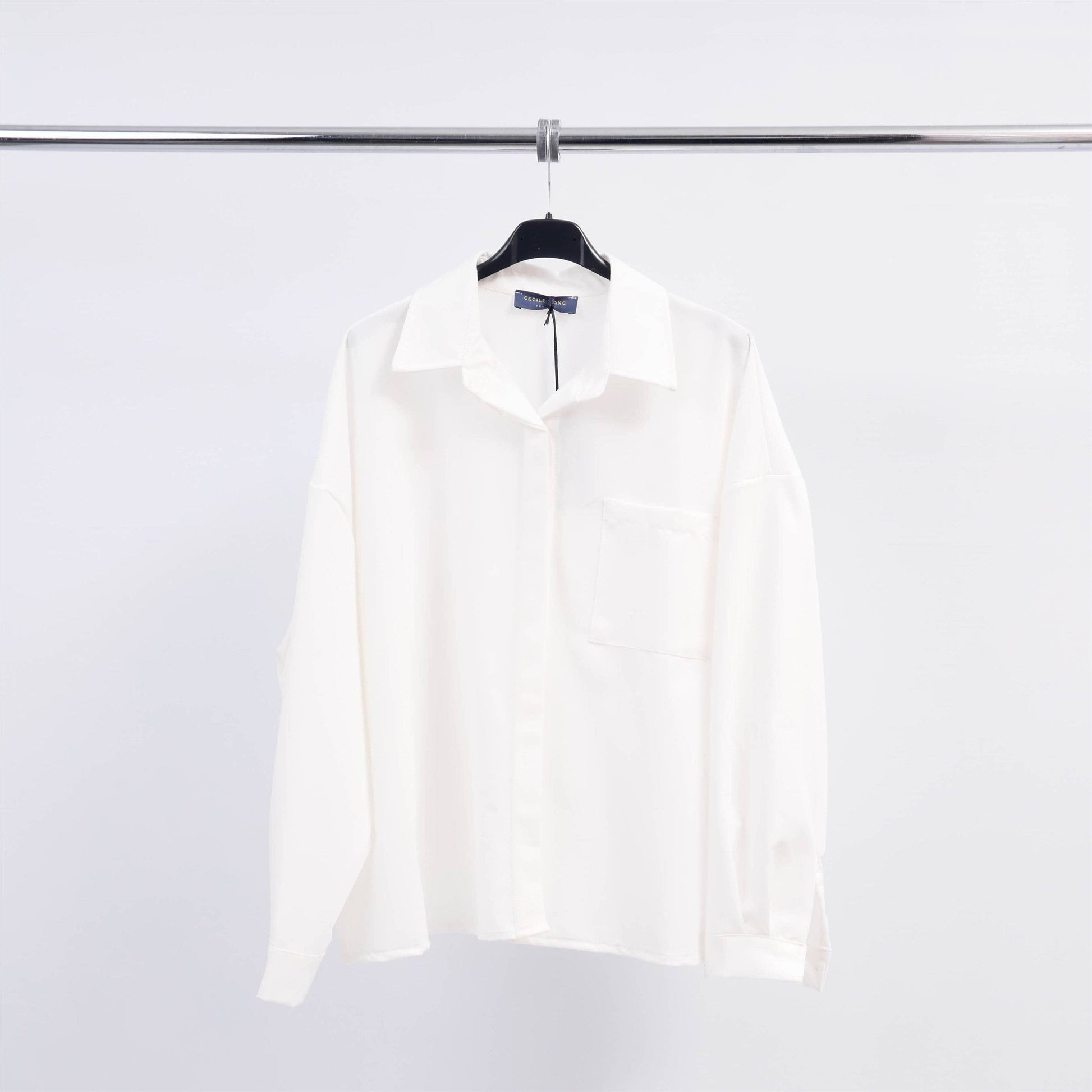 Camicia oversize con schiena plissettata