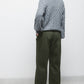 Pantaloni palazzo in cotone verde