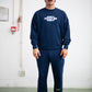 Felpa girocollo oversize in cotone biologico con logo