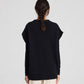 Gilet Thea in lana d’agnello nero