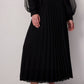 Gonna midi plissettata in chiffon