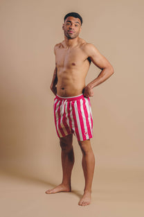 Costume da bagno Beach Club SEAQUAL® a righe fucsia