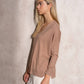 Maglione a maglia con scollo a V in viscosa con lurex