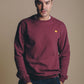Felpa Essential in cotone organico bordeaux