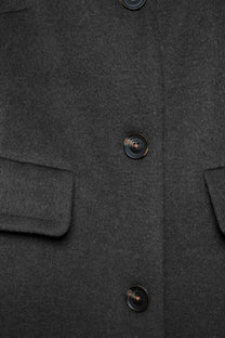 Cappotto lungo minimal con colletto classico