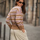 Maglione a righe morbido