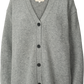 Cardigan Edith in lana d’agnello grigio mélange