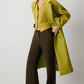 Gilet blazer in pelle vegana verde oliva