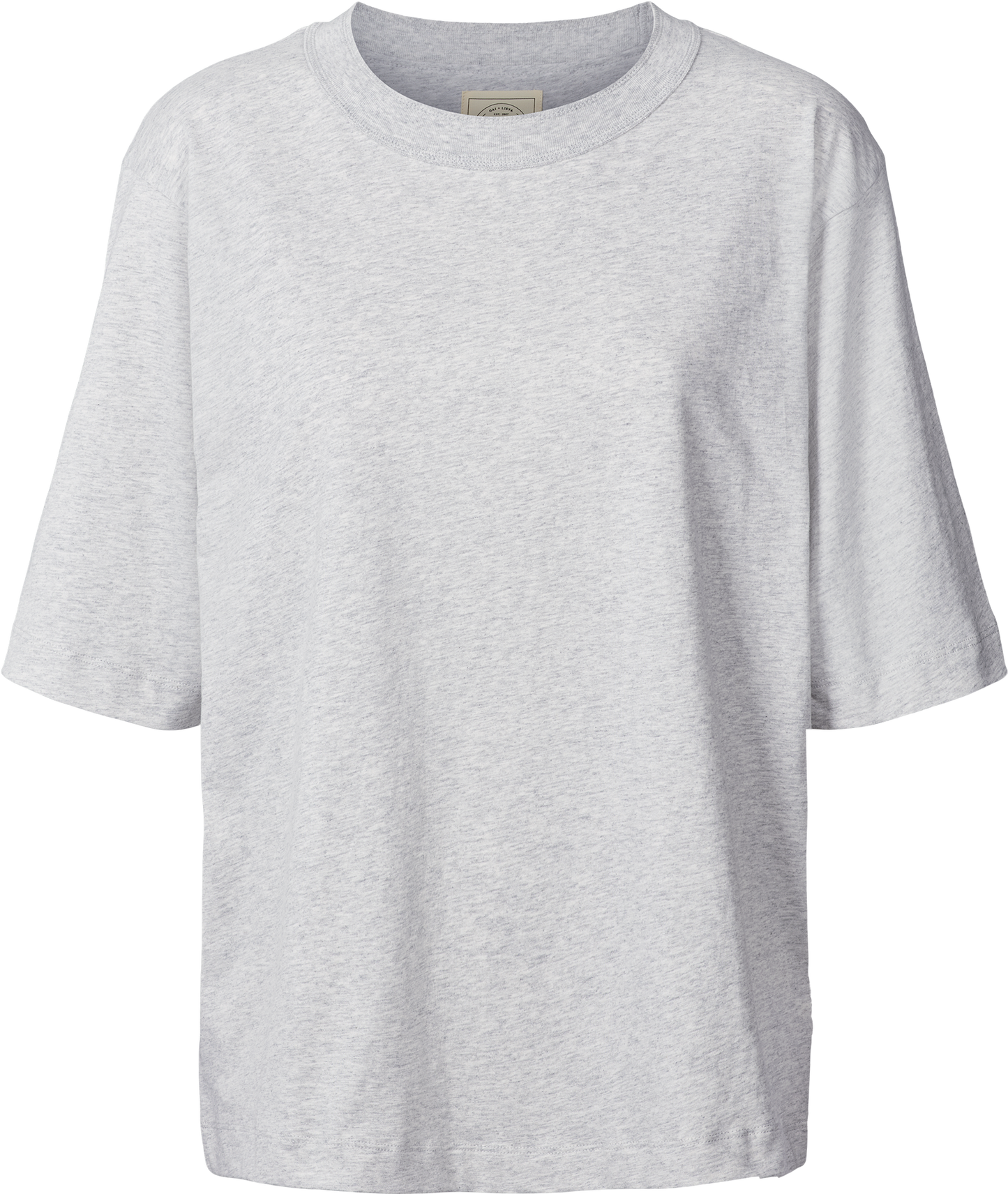 Maglia oversize Maya in cotone biologico GOTS grigio chiaro mélange