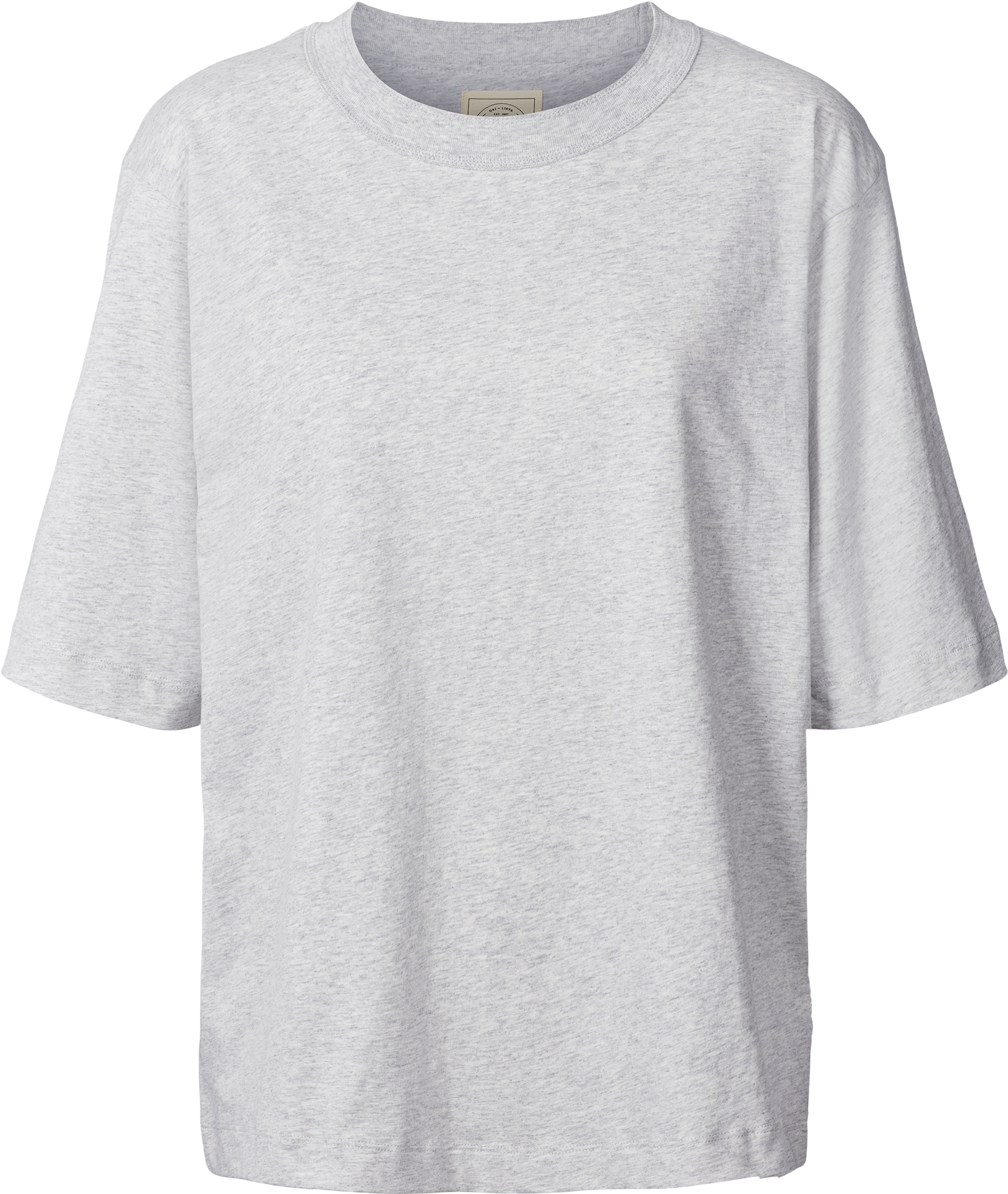 Maglia oversize Maya in cotone biologico GOTS grigio chiaro mélange
