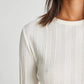 Maglia Thyra a manica lunga in cotone biologico Off White