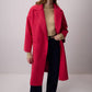 Cappotto oversize doppiopetto fucsia
