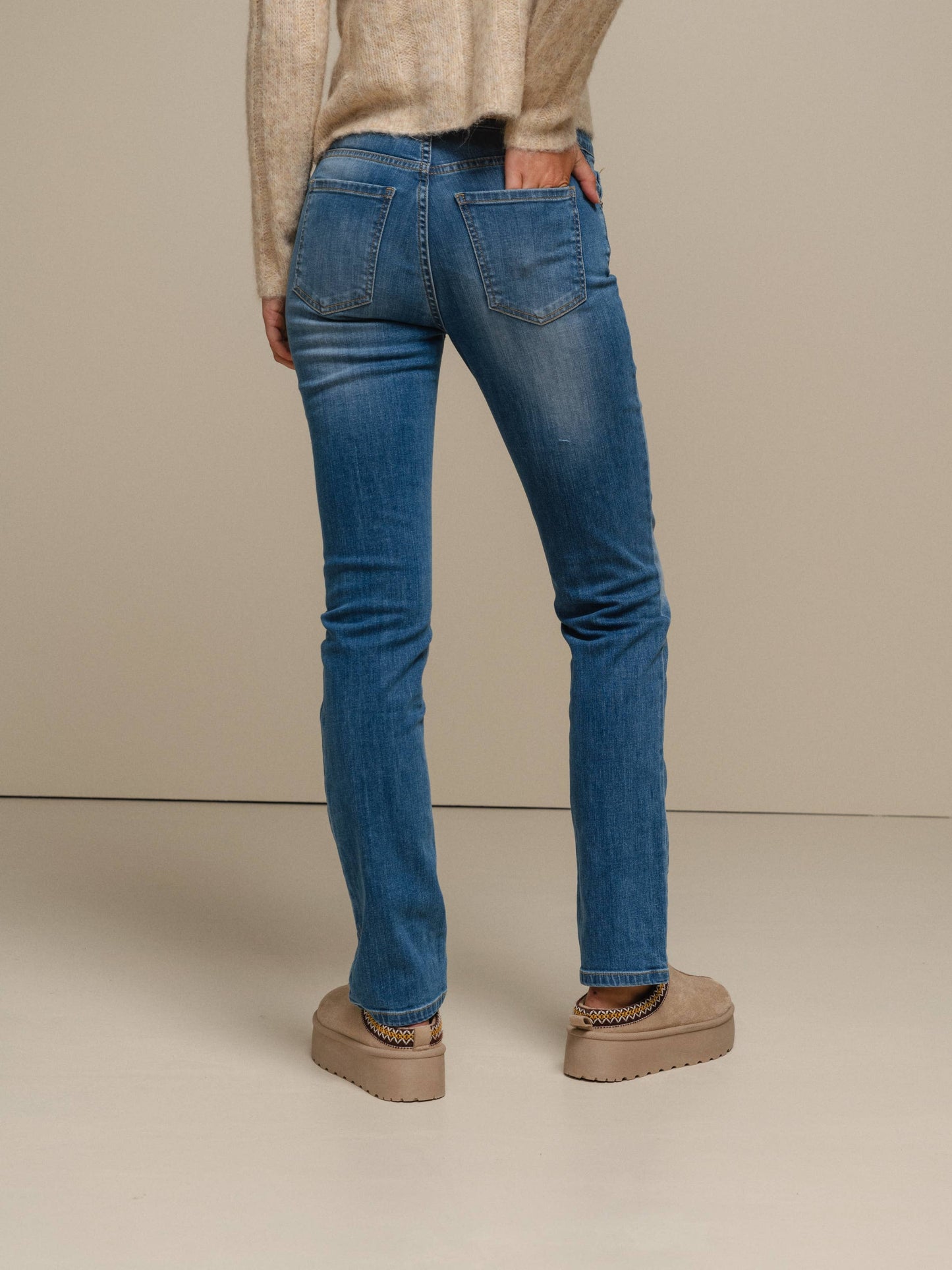 Jeans skinny da donna in denim elasticizzato