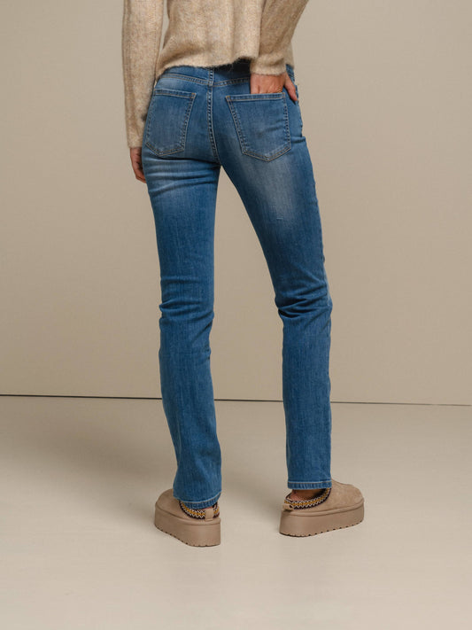 Jeans skinny da donna in denim elasticizzato