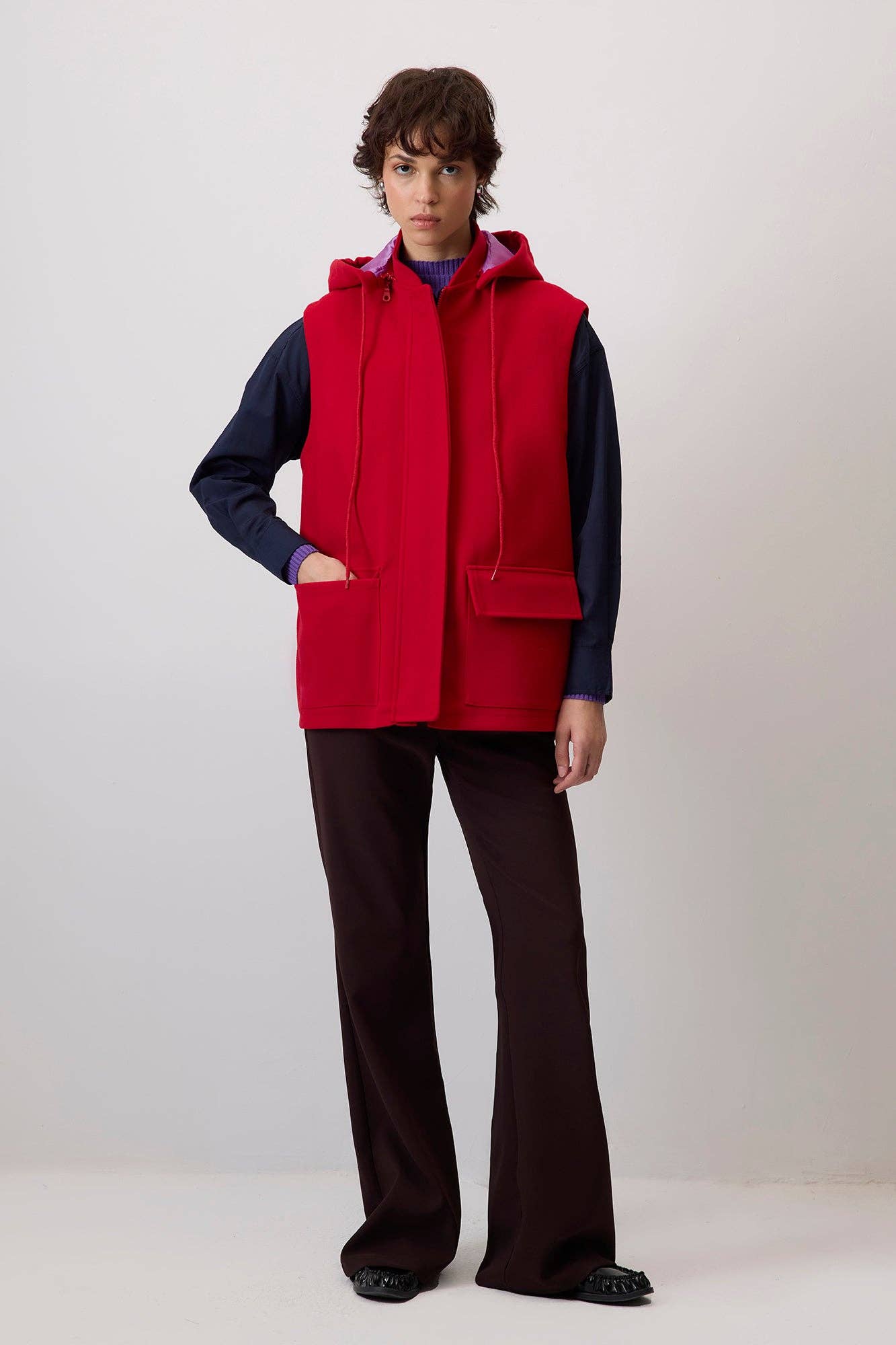 Gilet con cappuccio Cachet