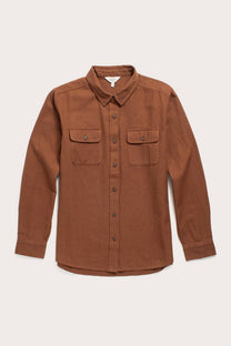 Camicia overshirt Lenon melange terracotta