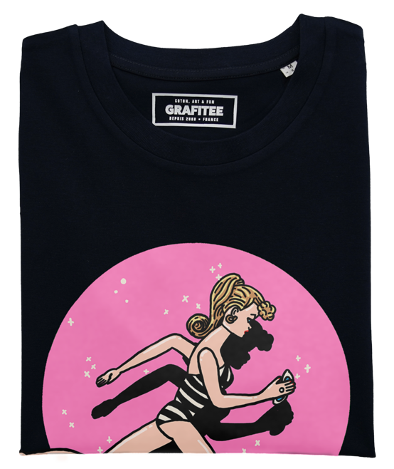 T-shirt unisex in cotone biologico con stampa Barbie