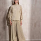 Blusa con maniche a palloncino e collo arricciato