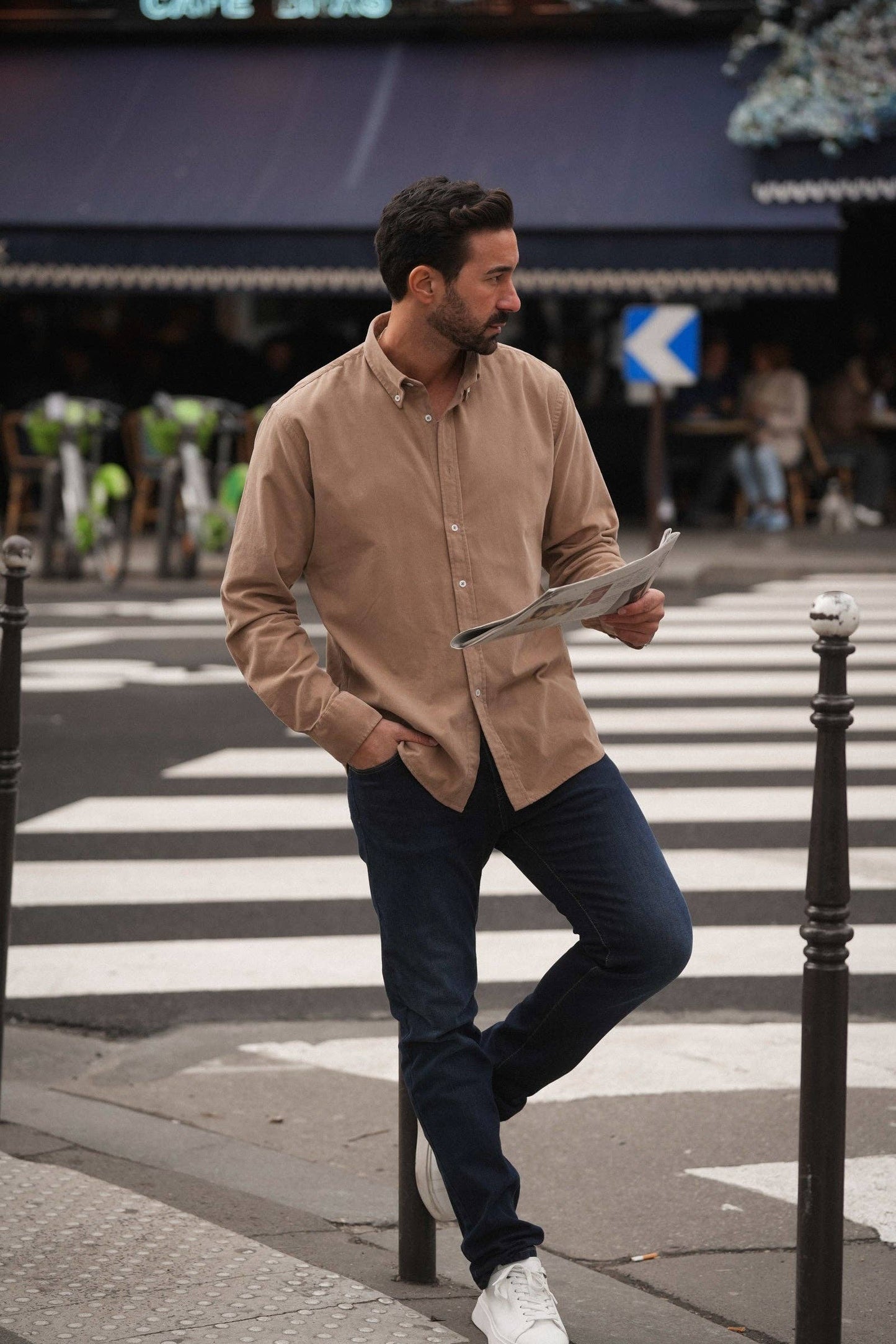 Camicia in bombazine di cotone