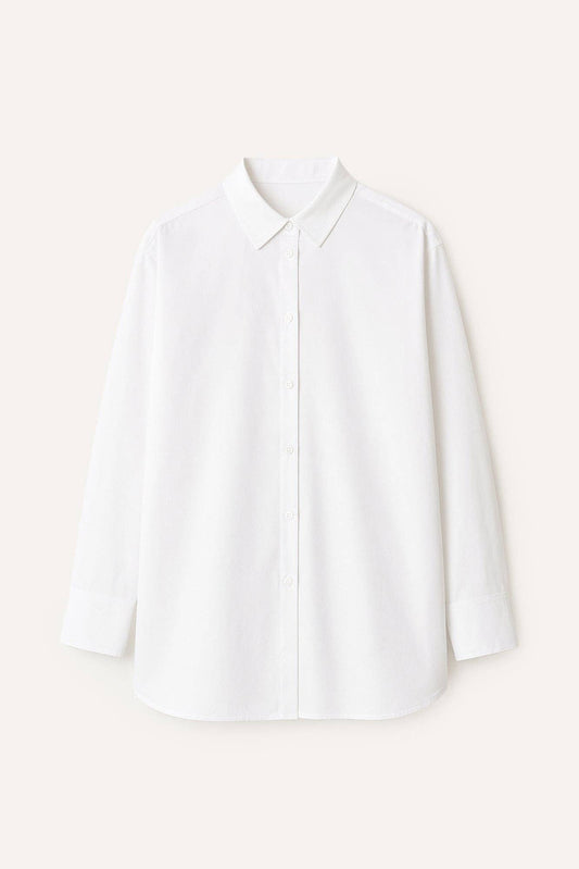 Camicia oversize classica in cotone bianco