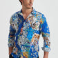 Camicia premium da uomo con stampa digitale multicolor