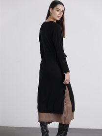 Cappotto lungo morbido con cintura