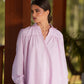 Blusa a righe in cotone