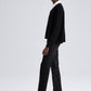 Cardigan corto nero con bottoni dorati