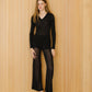 Pantaloni neri in maglia glitterata