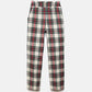 Pantaloni a sigaretta tartan in cotone